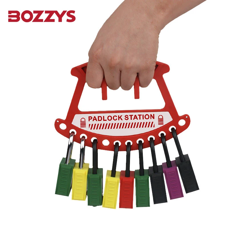 BOZZYS Portable Engineered Plastic Reinforced Nylon Safety Padlock Caddy for Safety Padlock Visual Management