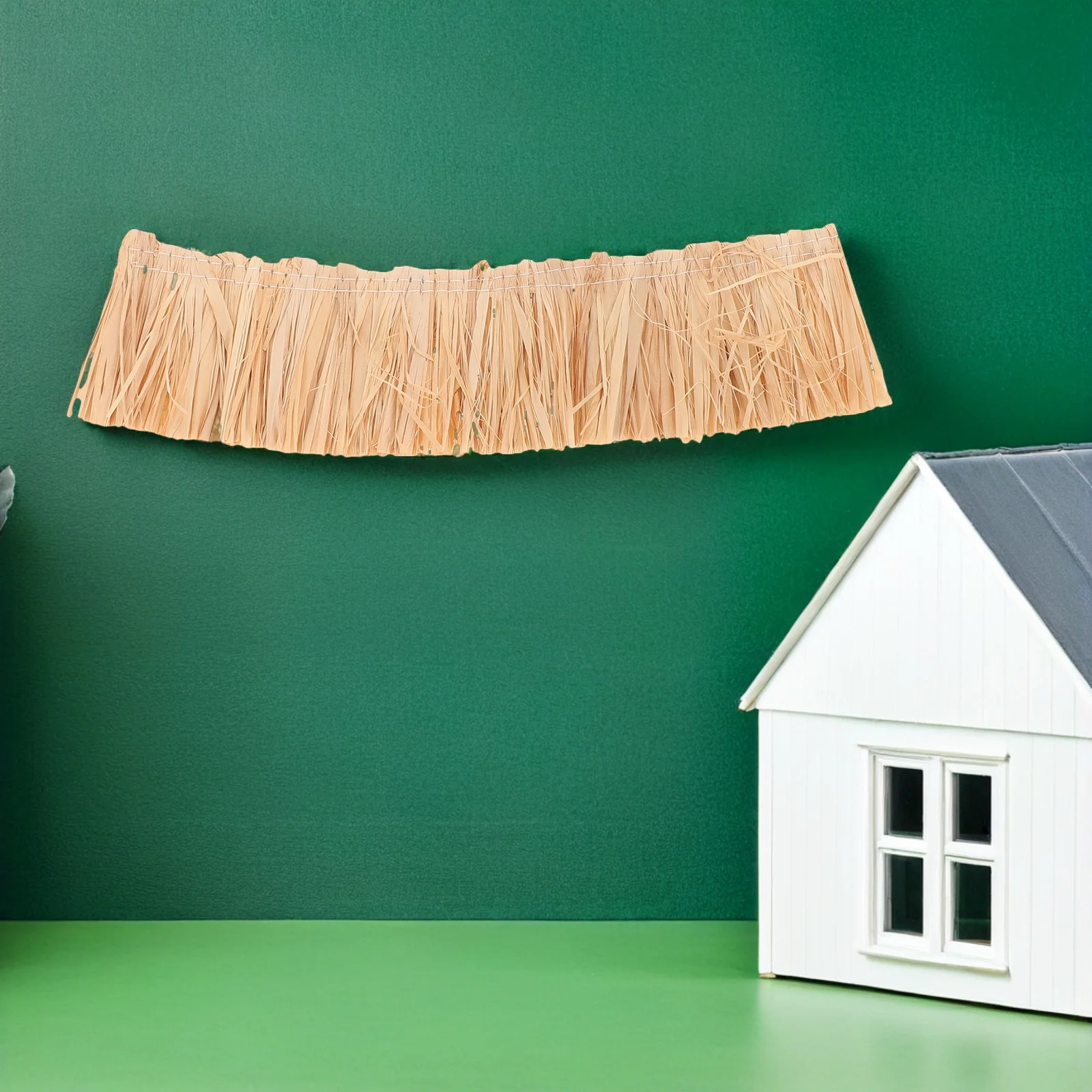 Matériel de toit de paille de chair Miniature, 9 pièces, 20x5cm, Faux rouleau de chair pour maison de poupée, artisanat de toit d'herbe, décor de paille, bricolage