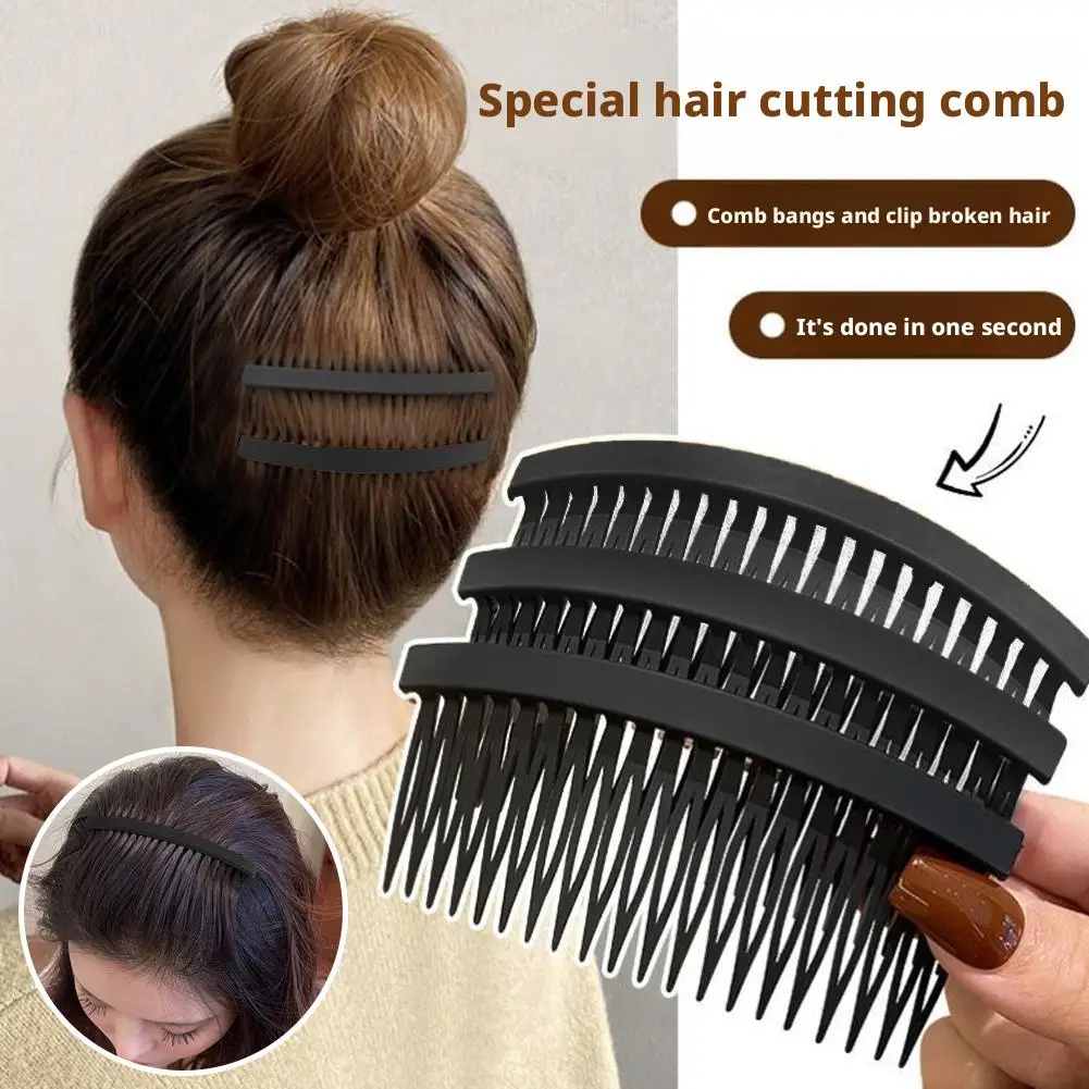 

12pcs Broken Hair Finishing Tool - Women Fashion Plastic Hair Comb Clip - Back of Head Fixed Side Comb Clip Hair - Daily Use