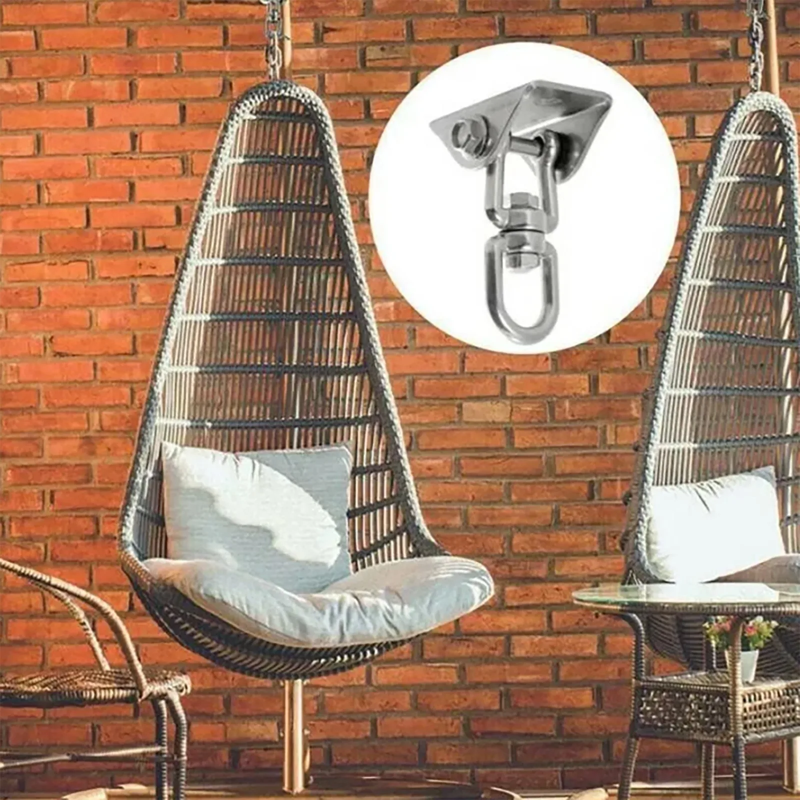 

Hammock Ceiling Anti Rust Fixing Swing Chair Hanging Kit Strong Stainless Steel Hook 360 Degree Rotation Carabiner Heavy Duty