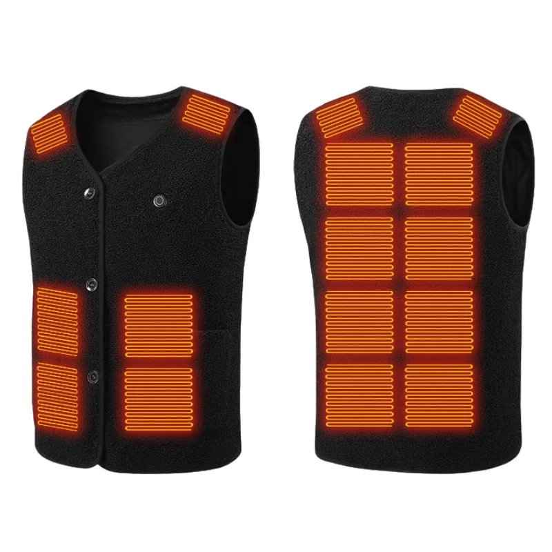 16 Heating Zones Heated Vest for Men Women USB Electric Heated Waistcoat Winter Warm Clothing for Skiing Fishing Riding Outdoor