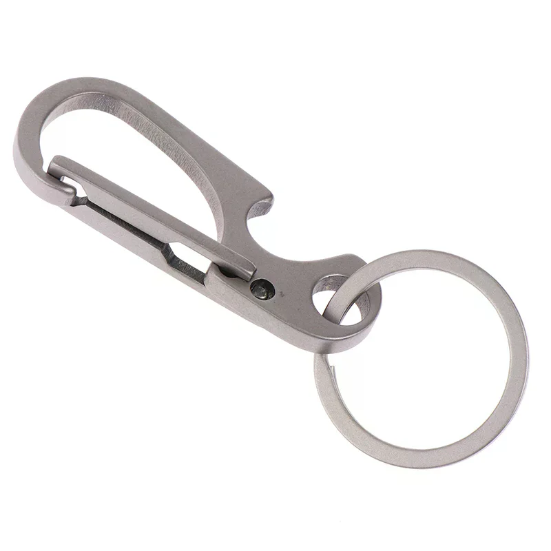 1 قطعة سبائك التيتانيوم حلقة تسلق في الهواء الطلق متعددة الوظائف المفاتيح الخصر سلسلة معلقة حلقة مشبك فتاحة الزجاجات البيرة EDC أداة #3