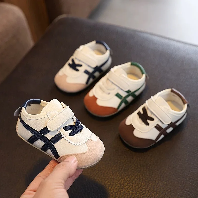 

Newborn Walking Shoes Rubber Sole Infant Kids Running Toddler Shoes Baby 0-18Month Boy Girl