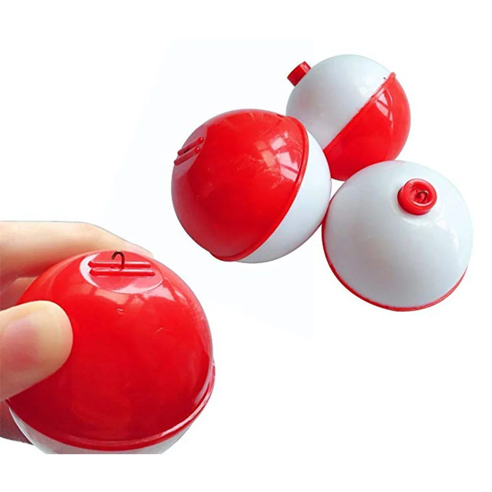 

30Pcs Fishing Bobbers Red White Float Heavy Duty Springs Easy Release Fishing Accessories Bite Indicator Plastic Floats