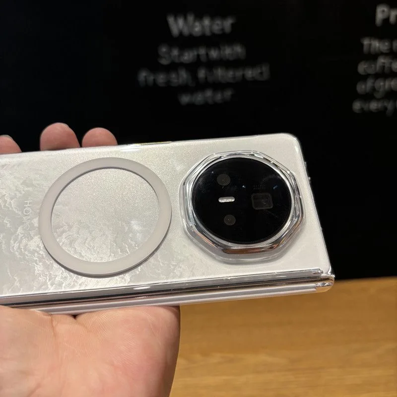 حافظة لهاتف هواوي هونور ماجيك V5 شفافة مغناطيسية للشحن اللاسلكي غطاء خلفي واقٍ لهاتف هونور ماجيك V5 V3 VS3 Shell