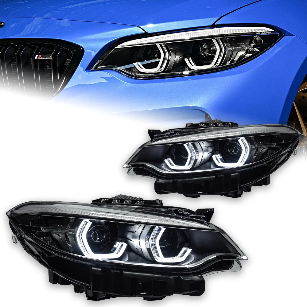 LED Headlights for BMW 2 Series F22 F23 2014-2021, High Beam, Full LED Assembly, M2 Competition Compatible