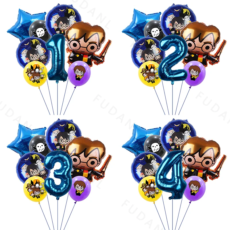 8pcs Cute Harry Potter Theme Birthday Party Deco 12inch Latex Balloon Magician Harry Potter Kid Birthday Baby Shower Decoration