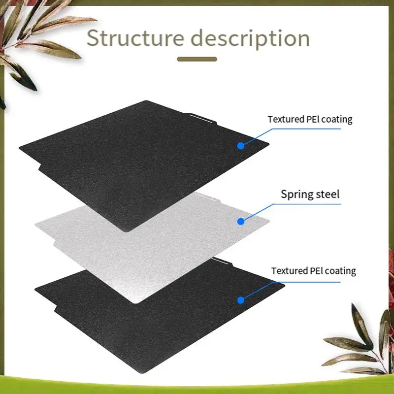 

Новинка-для Bambu Lab X1 P1S P1P, объединительная пластина PEI 257X257 мм, лист с двухсторонним покрытием, нагревательная платформа, аксессуары для 3D-принтеров