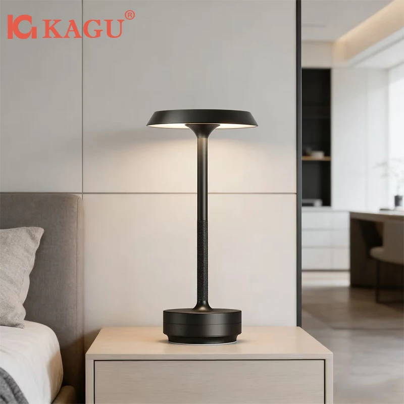 

LED Table Lamp USB Rechargeable WirelessTouch Sensor Night Light Gold/Black for Bedroom Bar Dining Aluminum Desk Lighting Fixtur