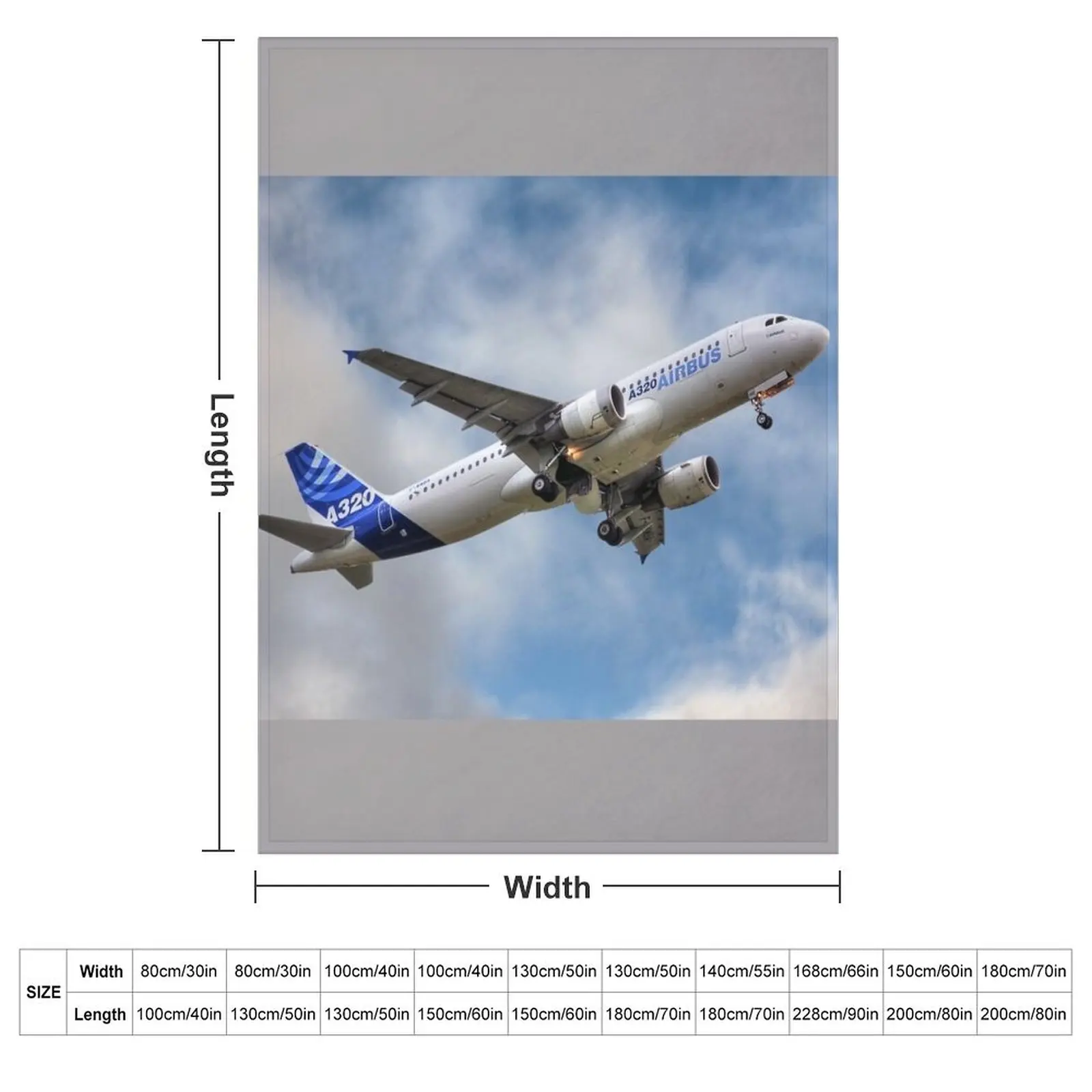 Airbus A320 Throw Blanket wednesday Personalized Gift Vintage Thins Blankets