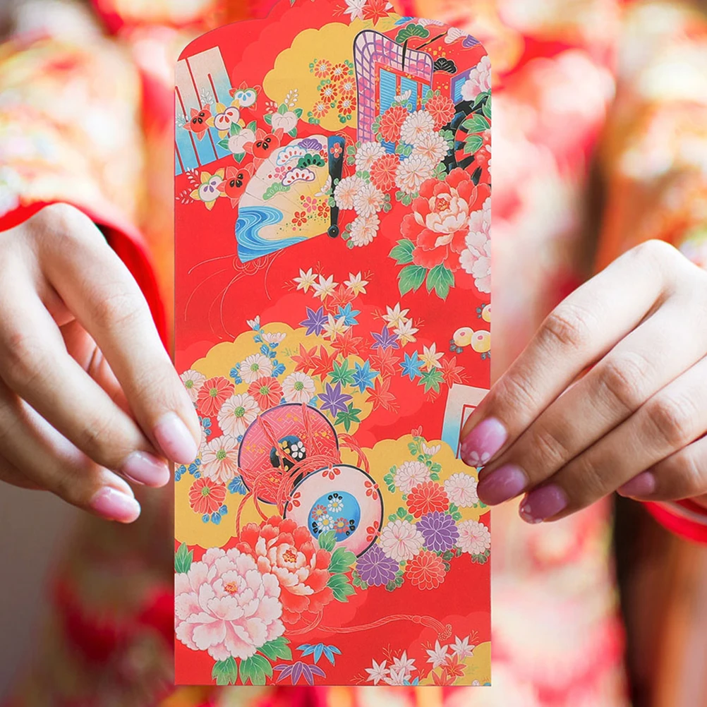 

60 Pcs Envelope Money Hong Bao Chinese Style Fabric Paper Packet Wedding Supplies Chinese Hong Bao Practical