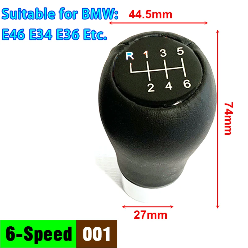 Fit For BMW Gear Stick Shift Knob Gear 5 6 Speed Shift Knob E87 E82 E36 E90 E46 E34 Z3 E60 E30 Etc.BMW Models Transmission Knob