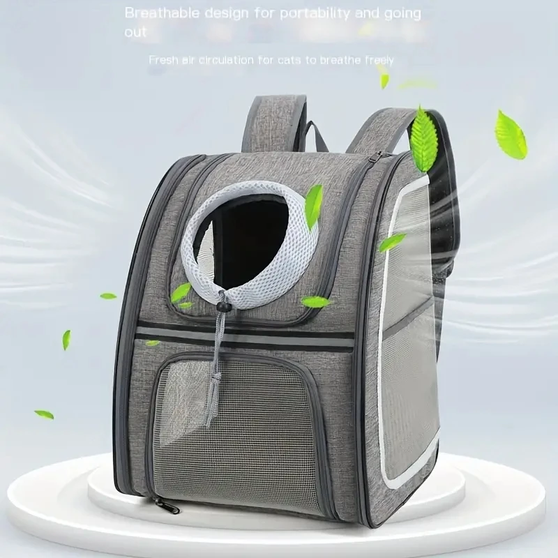 Airline-approved Pet Backpacks Breathable Mesh Pet Cat CarrierFully Ventilated Mesh Cat Backpack For Travel