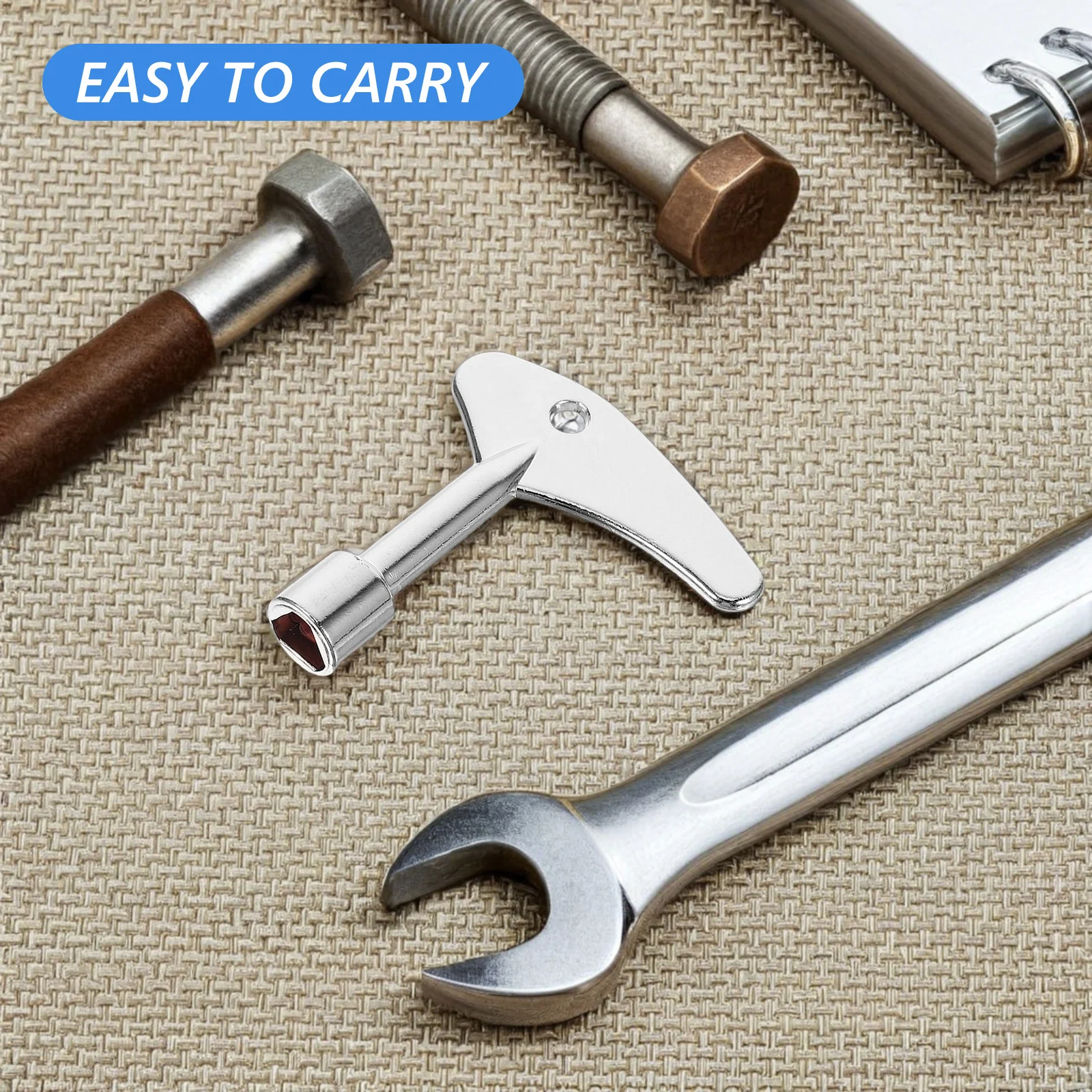 Universal Triangular For Elevator Doors Heavy Duty Stainless Steel Emergency Lift Tool Triangle Socket Spanner Metal