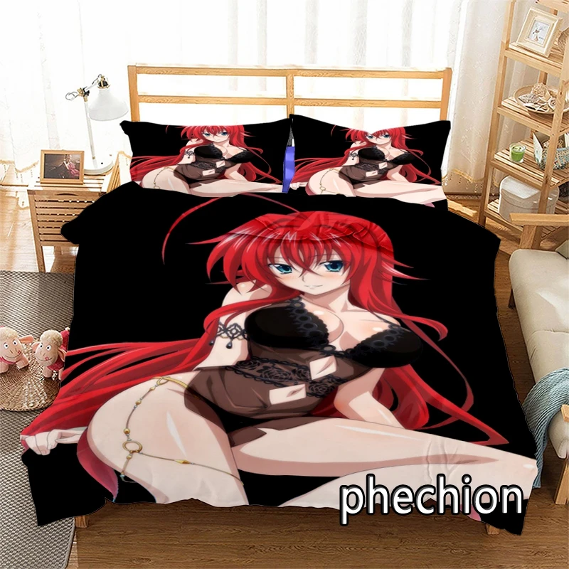 Anime High School DxD Rias Gremor 3D Print Bedding Set Duvet Covers Pillowcases One Piece Comforter Bedding Sets K599