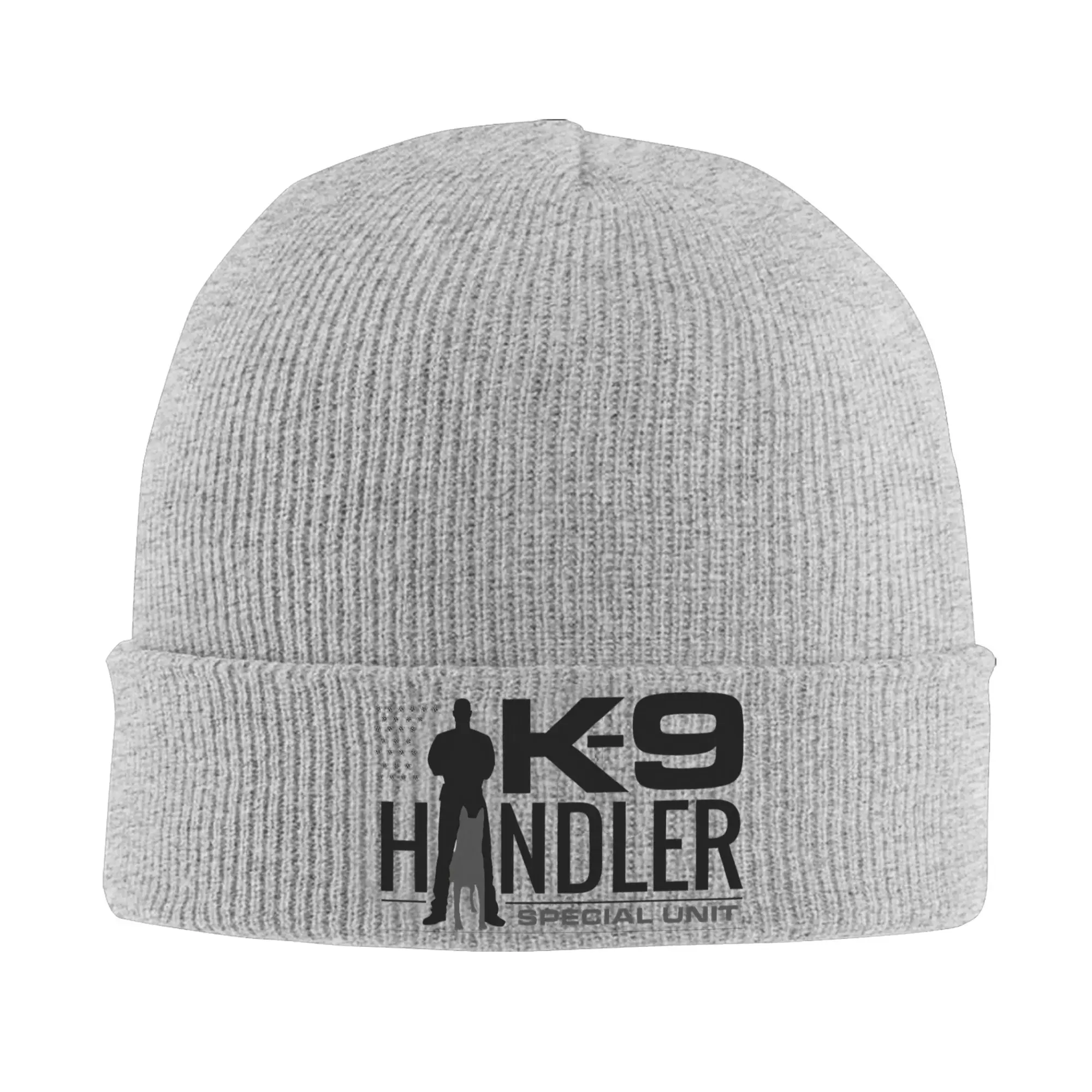 K9-Unit-Malinois-Team Handler Knitted Hats Skullies Beanies Fashion Tactical Police Dog Squad Cap Unisex Acrylic Hip Hop Bonnet