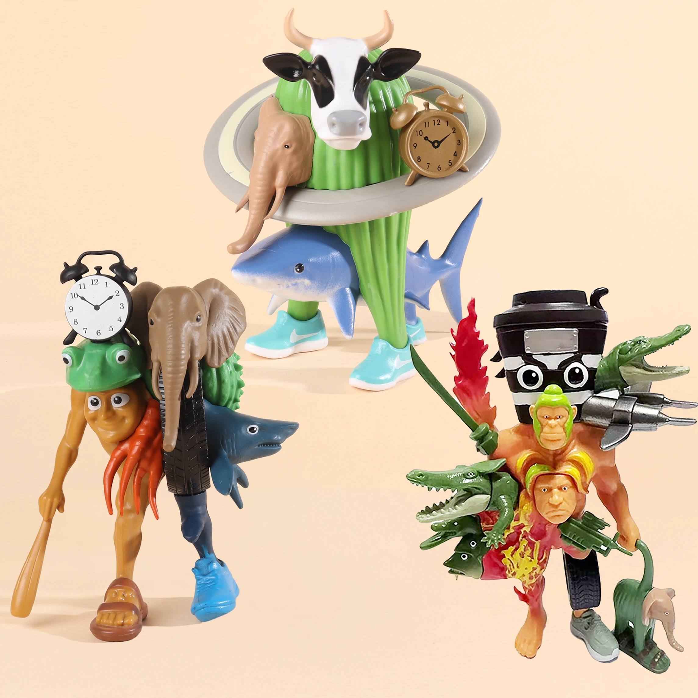 Figura de acción con diseño AI de criatura mítica de Shan Hai Jing, modelo articulado de monstruo de fusión, leyenda antigua coleccionable