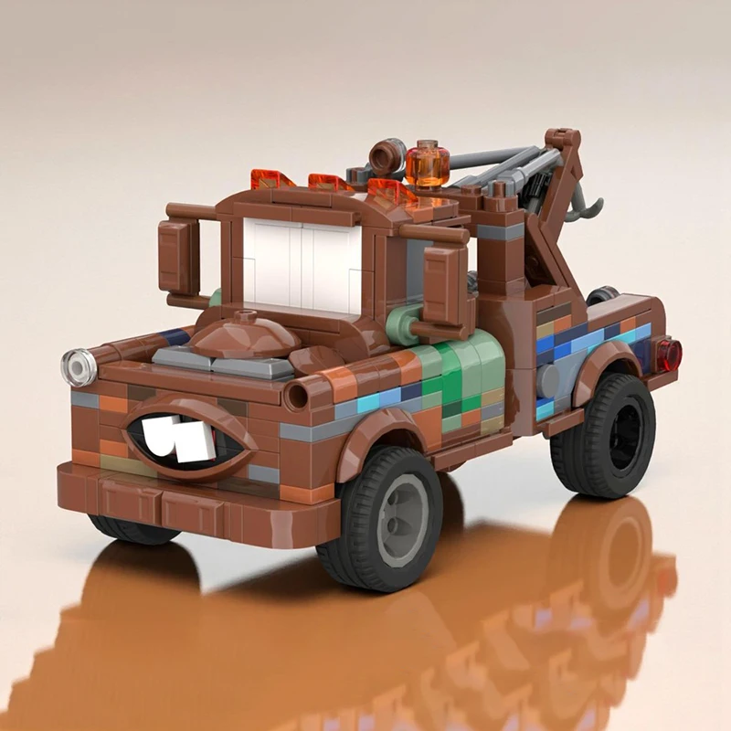 QWERT Popular Anime Model MOC Building Bricks Brown Rescue Truck Modular Technology Children Holiday Gifts Assemble Toys Suit