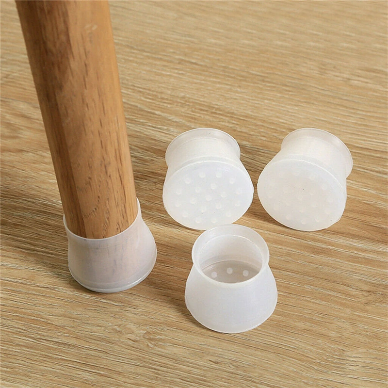 Universal Silicone Chair Leg Caps  Pads Furniture Table Protector Cover Anti-slip Floor Protect Mute Round Square Chairs Leg