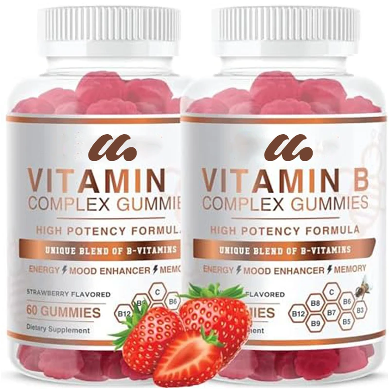 

Vitamin B complex vegetarian gummies contain vitamins B12, B7, niacin, energy, and folate for a healthy immune system