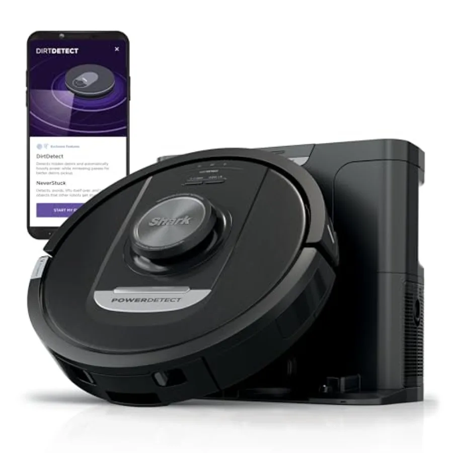 PowerDetect Self-Empty Robot Vacuum with NeverStuck Technology Auto Deep-Clean Carpets and Hardfloors 30 Day Ccity HEPA Bagless
