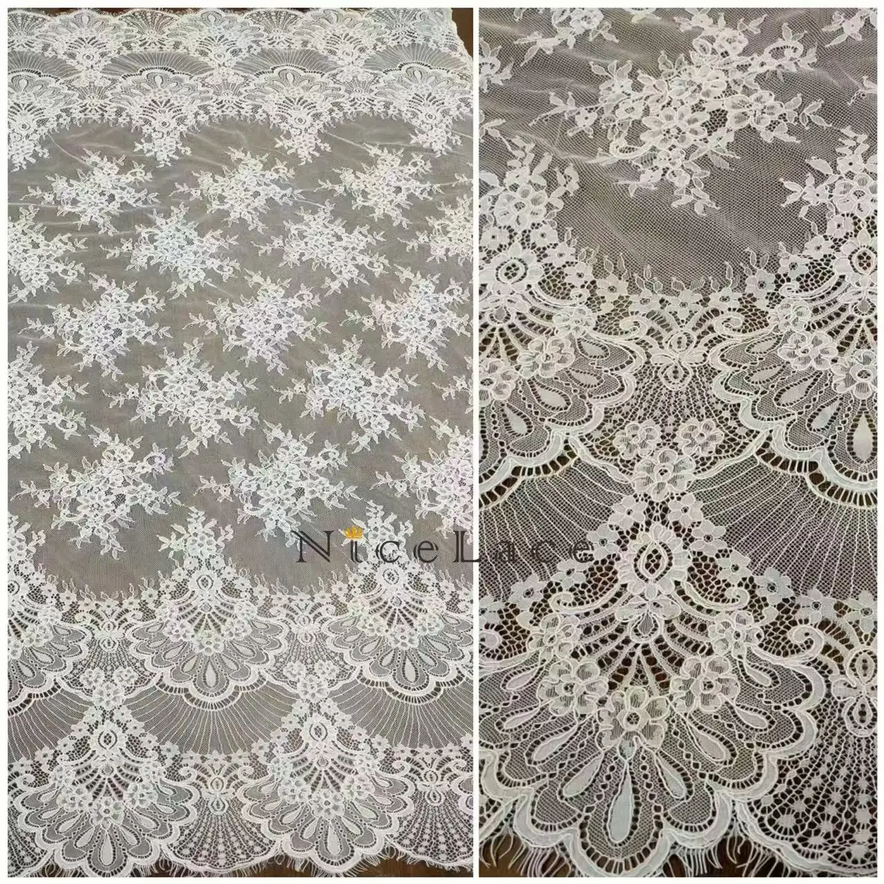 

3yards/piece, Corded eyelash Lace Fabric for Wedding Dresses fashion Spose Gowns accessories