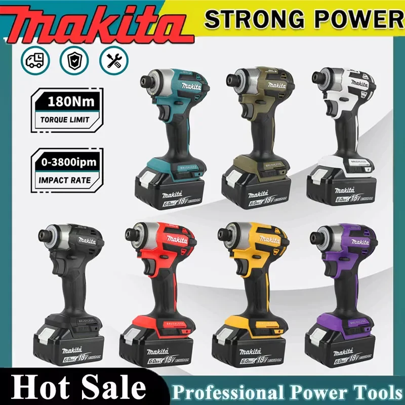 

Аккумуляторный бесщеточный ударный шуруповерт Makita DTD173 18V LXT, 180 Н·м, для дерева, с режимом T, электрическая дрель, перезаряжаемый электроинструмент