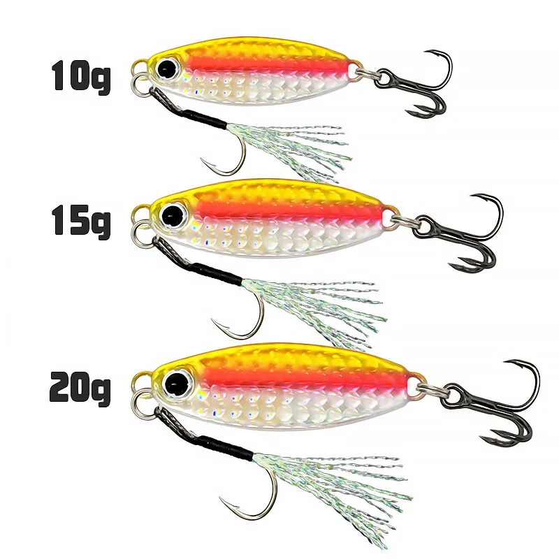 Bazooka Slow Jig Metal Jigging Fishing Lure Hard Bait Sinking Shore Bionics Spoon Saltwater Boat Kevlar Tuna Bass Jig Winter