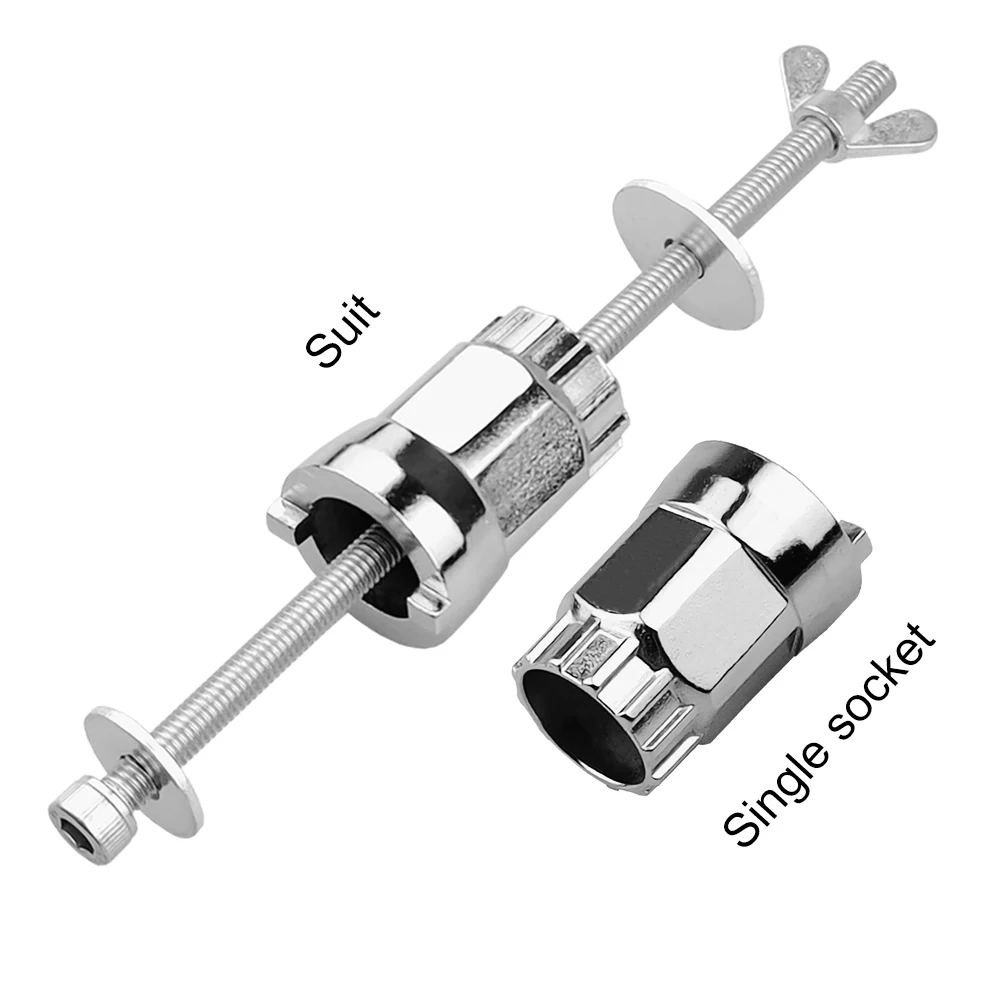 Bicycle Freehub Remover Hub Body Installer Slotted Socket Wrench Hub Stainless Steel Remover Repair Tools Accessories