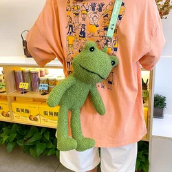 Cute Frog peluche borsa giocattoli animali di peluche bambola CrossBody borsa a tracolla zaino portamonete portafoglio sacchetto bambini ragazze ragazzi regalo