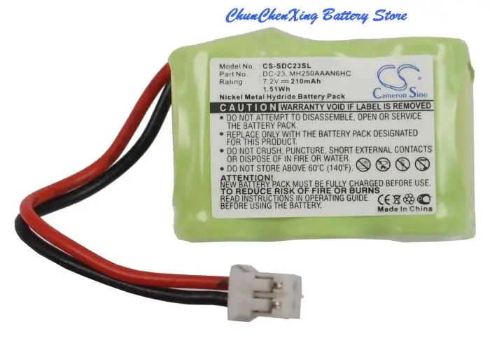 Cameron Sino 210mAh Battery 650-104, DC-23, MH250AAAN6HC, SDT00-11911 for KINETIC MH250AAAN6HC, For SportDog SD-800