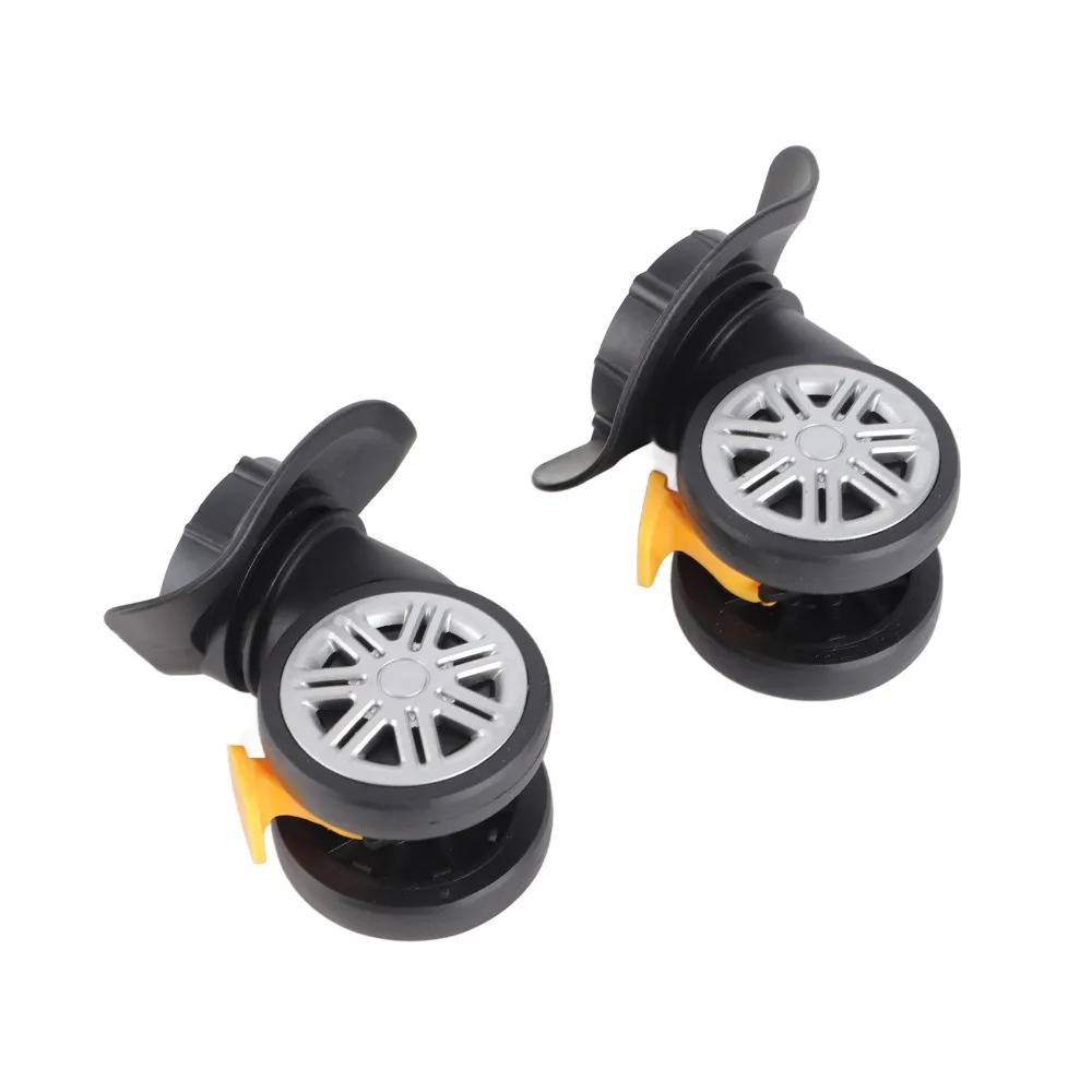 1 Pair With Brake Luggage Wheels Replacement Double Row Mute Suitcase Wheels Replacement Universal Castor Wheels