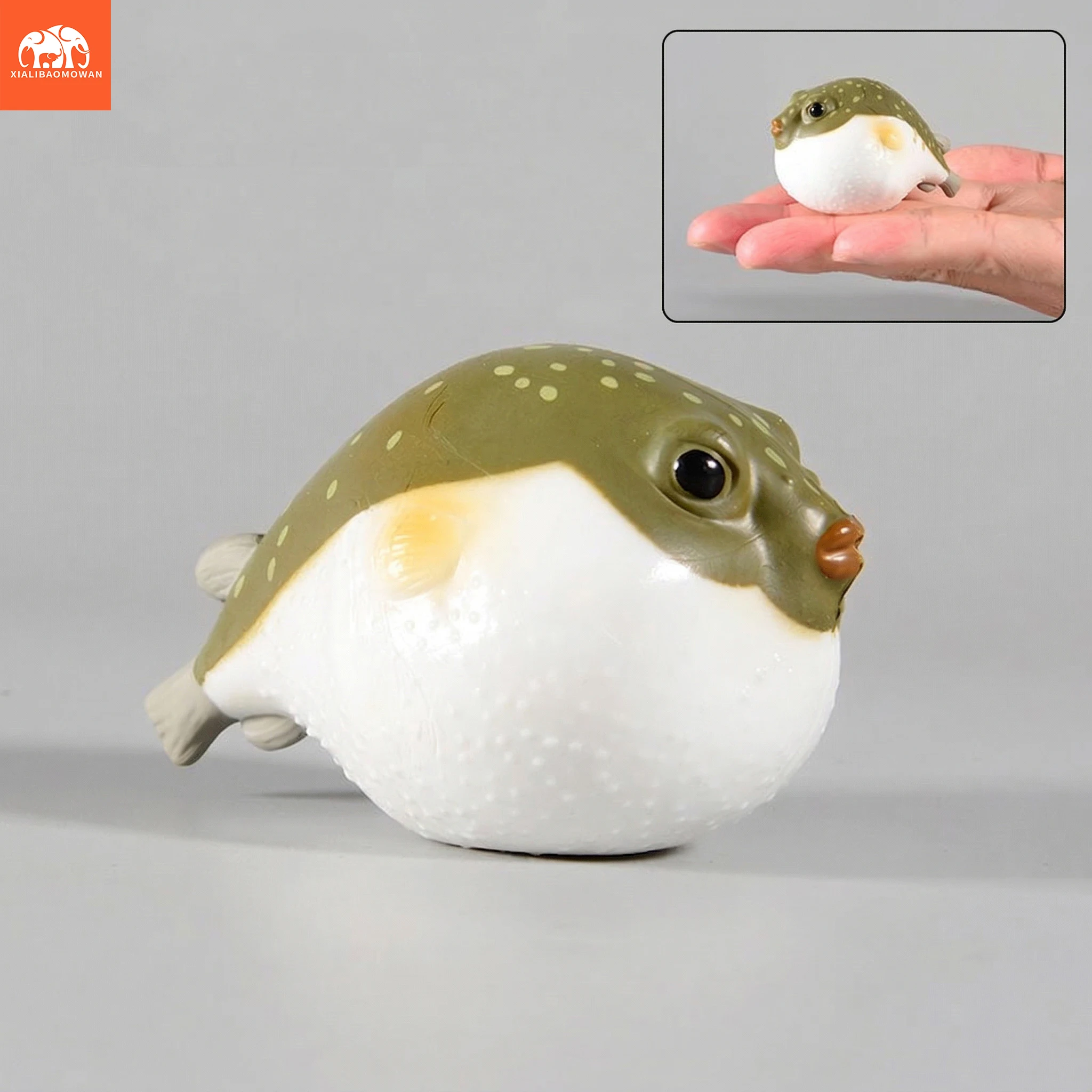 Simulation Pufferfish Aquarium Ornament Marine Animal Model 