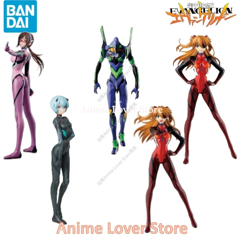 In Stock Original Bandai Ichiban Kuji Evangelion EVA-01 Asuka Ayanami Rei Makinami Mari Illust Anime Action Figure Toys