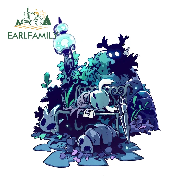 

EARLFAMILY Hollow Knight Silksong Scene Car Sticker Hot Selling Kawaii Scratch-Proof Decal Waterproof Trunk Tumbler Decoration