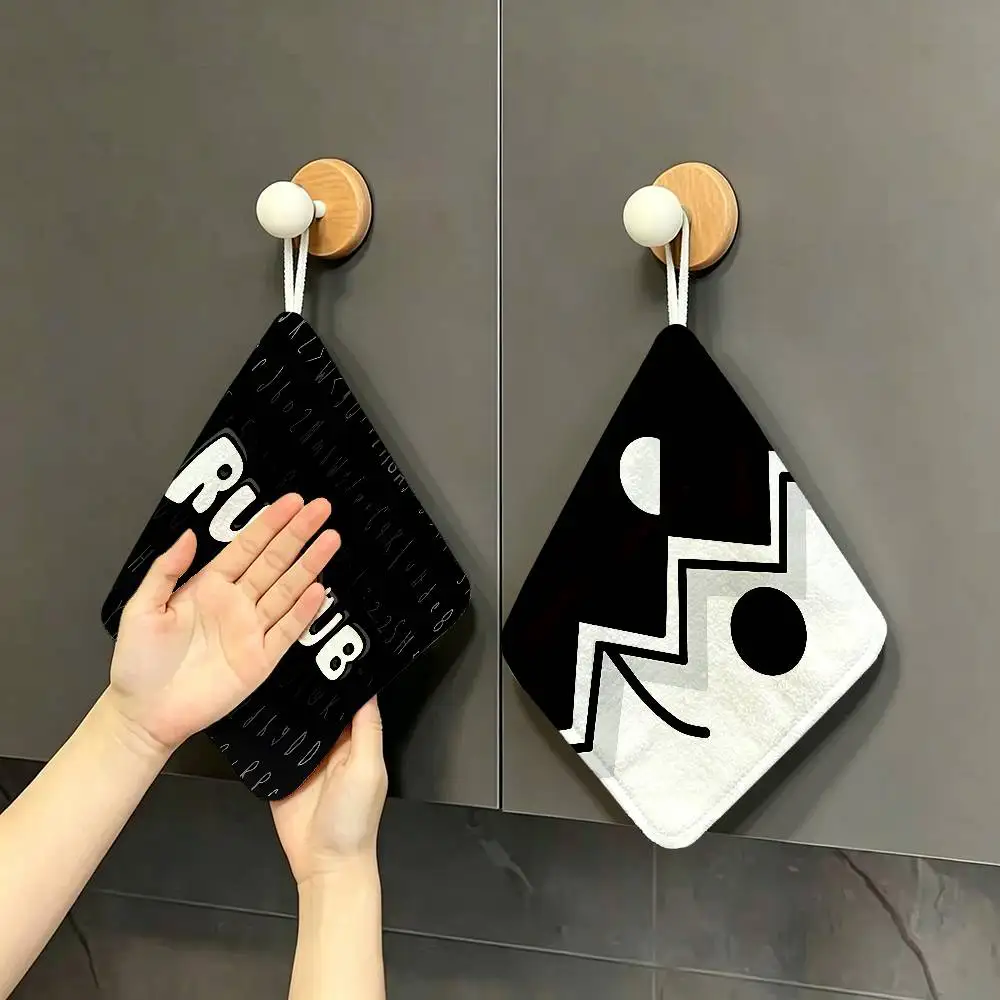 G-Geometry DashS Household Hanging Towel, Polyester Cotton Hand Wiping Towel, Sturdy for Bathroom Bedroom