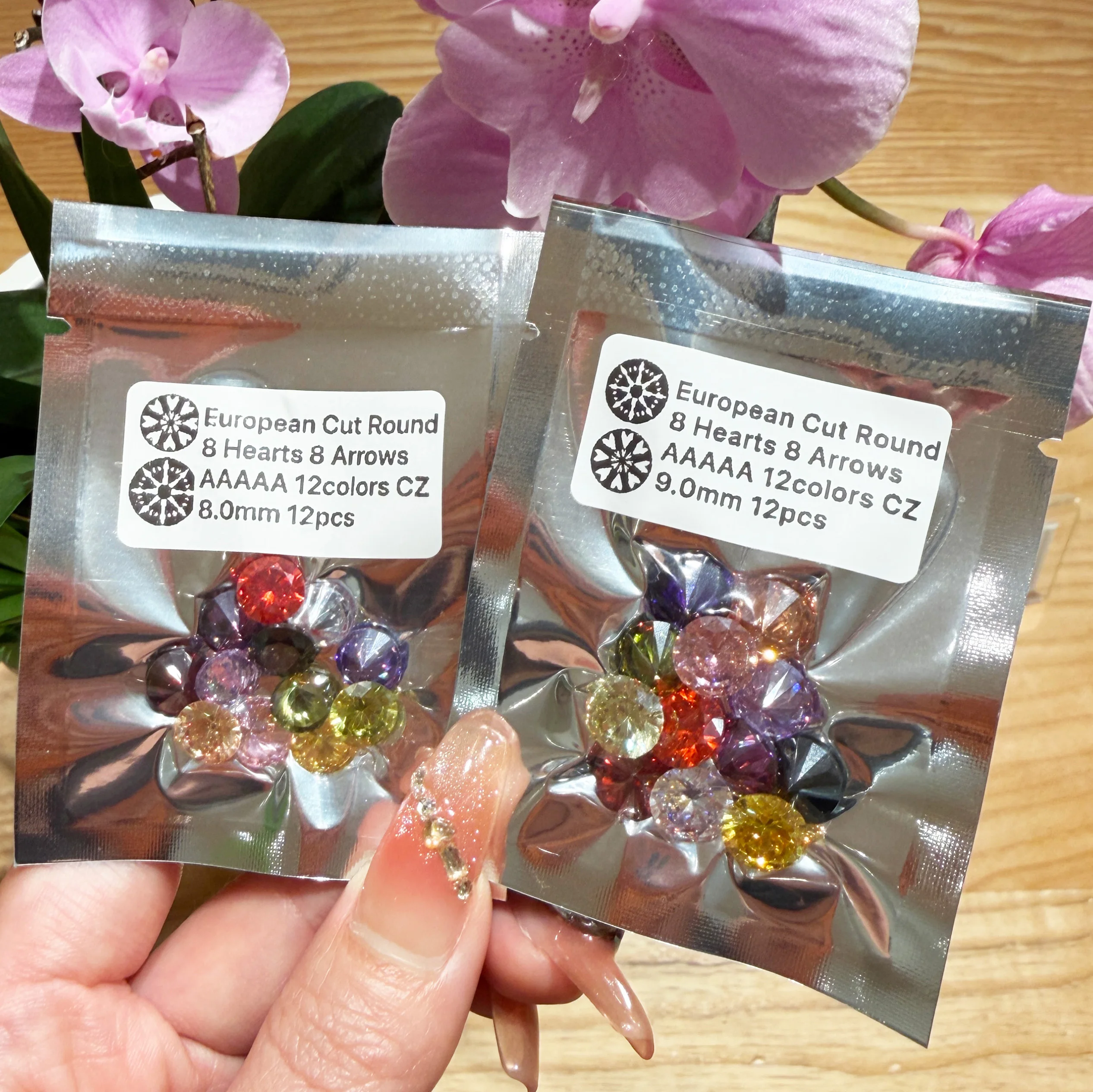 

12 Colors/Lot AAAAA Round Cubic Zirconia Stone 12pcs 2.0~12.0mm Brilliant Cut Loose Synthetic Gems Beads For Jewelry DIY Making