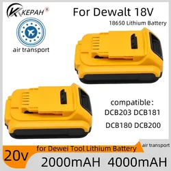 20V 2000/4000mAh DCB200 Li-ion Rechargeable Power Tool Battery for Dewalt DCB203 DCB181 DCB180 DCB200 DCB201 DCB201-2 L50