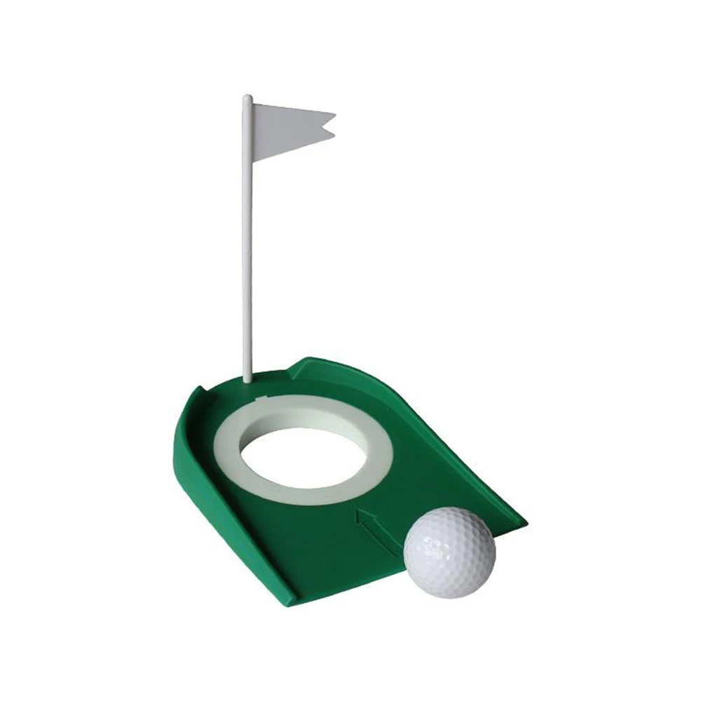 Golf Indoor Plastic Putter Plate Automatic Putter Cup Return Training Putter Portable Green Mat With Flag Golf Supplies