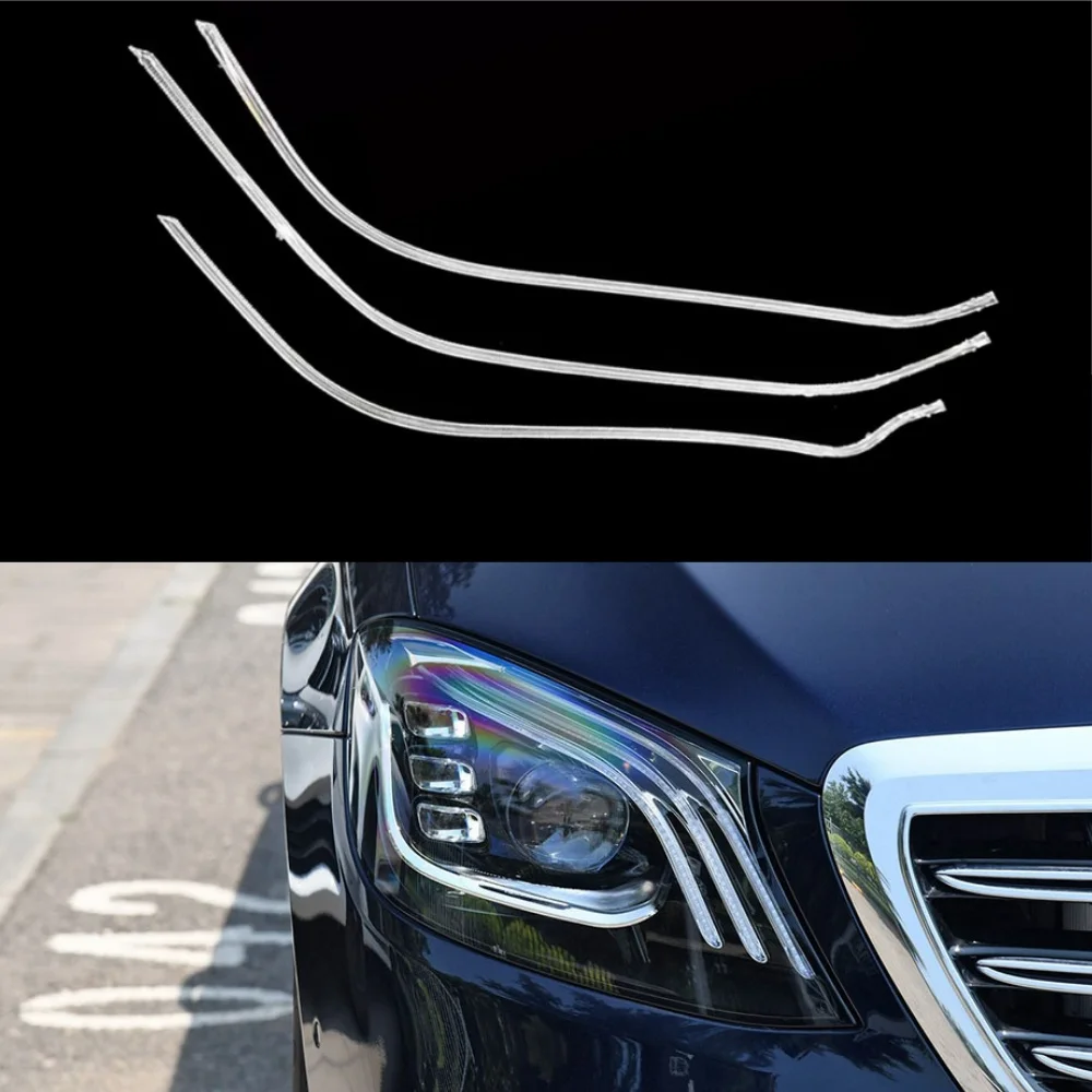 

НОВЫЕ фары, полосы света DRL, акриловая трубка, световые линии, полоса DRL для Mercedes S CLASS W222 S300 2018 2019 2020