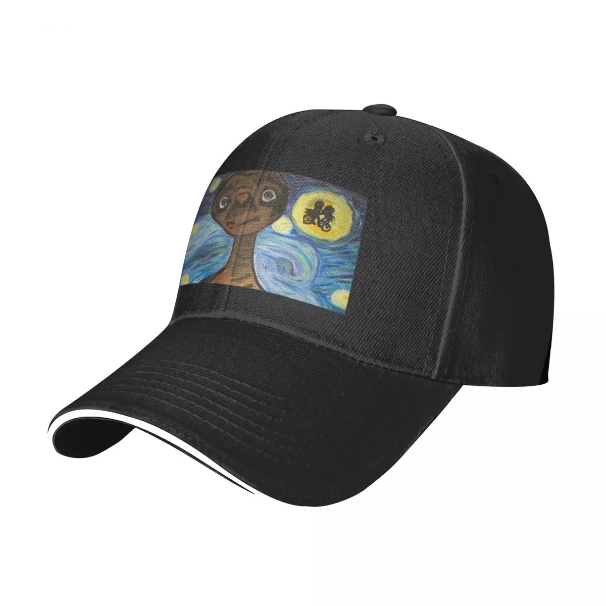 ET dressed as Mona Lisa on a Starry Night. (Universal Beauty) Baseball Cap Hood Mens Tennis Women's