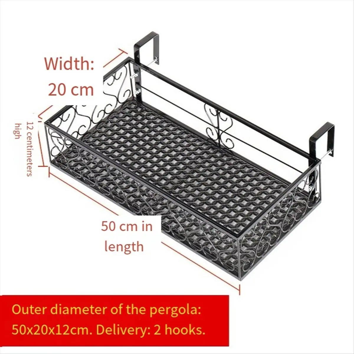

ABNH Plant Rack Flower Pot Rack Plant Storage Railing Home Storage Rack Suitable for Garden Balcony Corridor