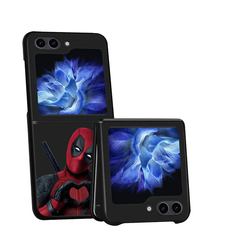 Marvel Deadpool Ironman Case for Samsung Galaxy Z Flip5 Z Flip 4 5G zflip ZFlip3 Z Flip 6 Shockproof Hard PC Cases Cover Funda