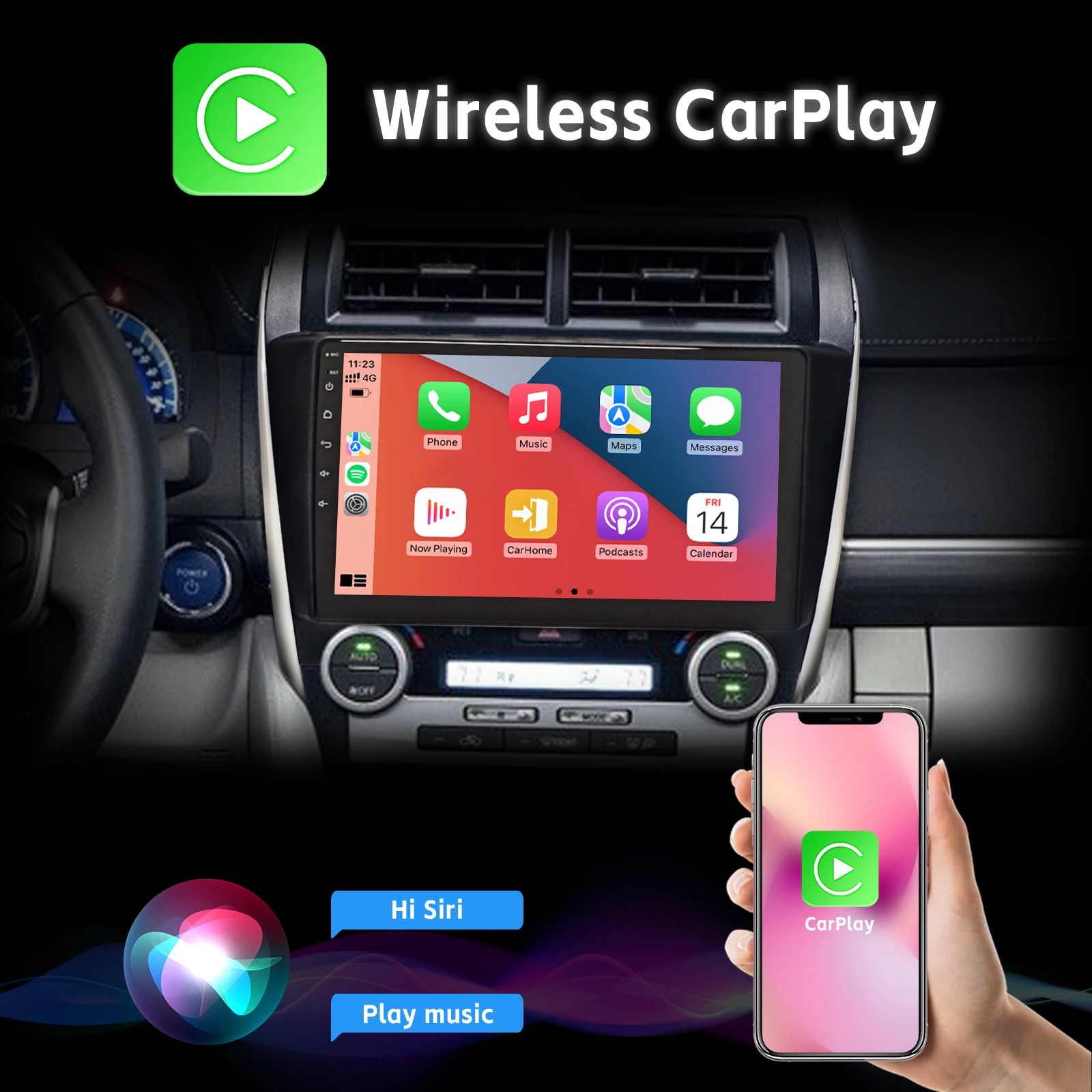 Car Radio DAB+ with Wireless Carplay Android Auto BT  AHD Rear View Camera 10