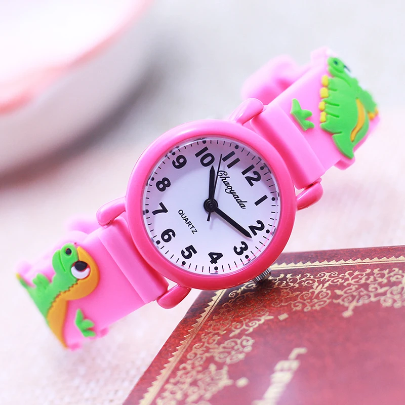 Chaoyada – montre avec bracelet en forme de dinosaure pour enfants, nouveau Style, pour garçons et filles, cadran coloré, numérique, décontracté, Sport