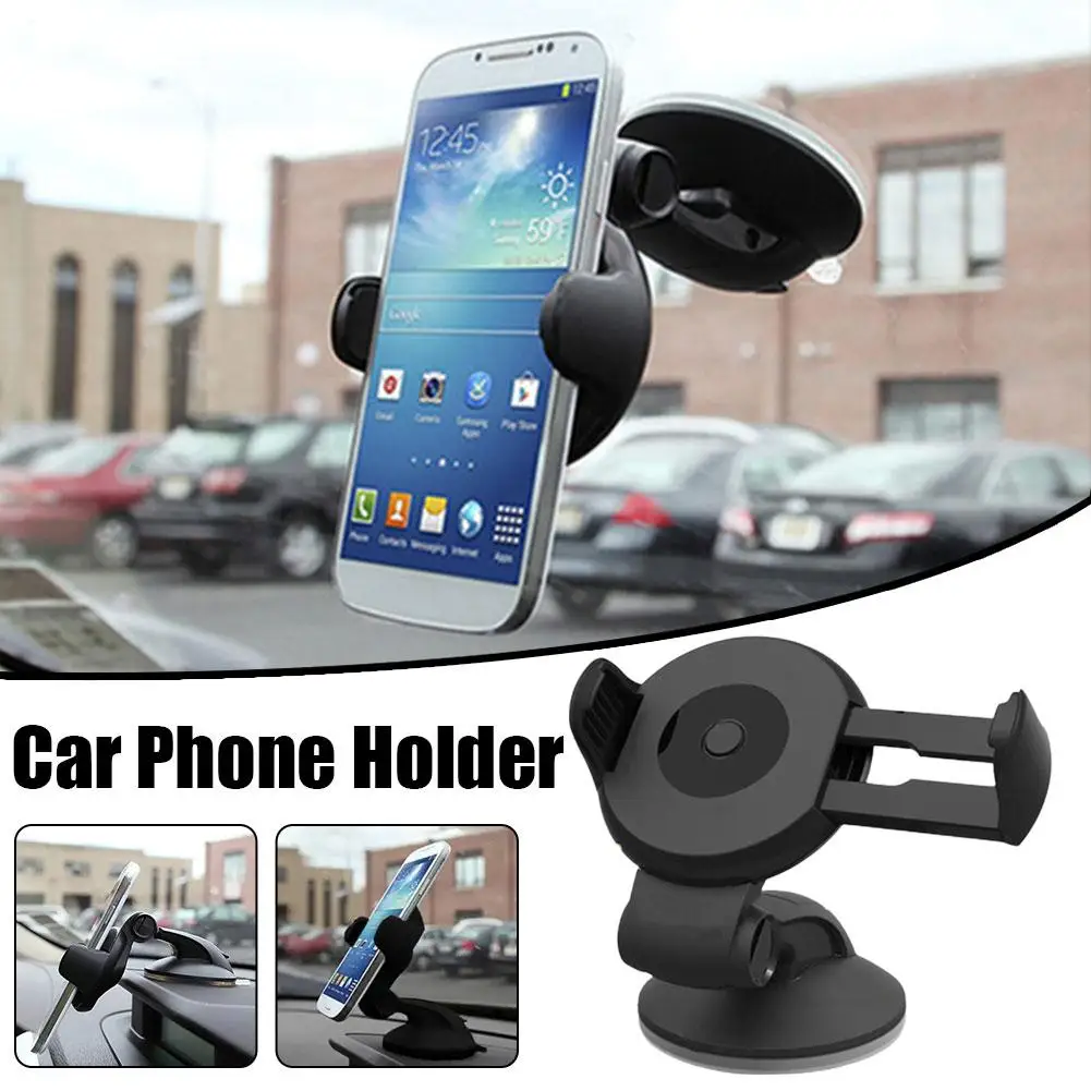 360 Degree Rotation Universal Car Mount Phone Holder Handsfree Stand Smartphone Holder Phone Rotation Support GPS Smartphon E4B0