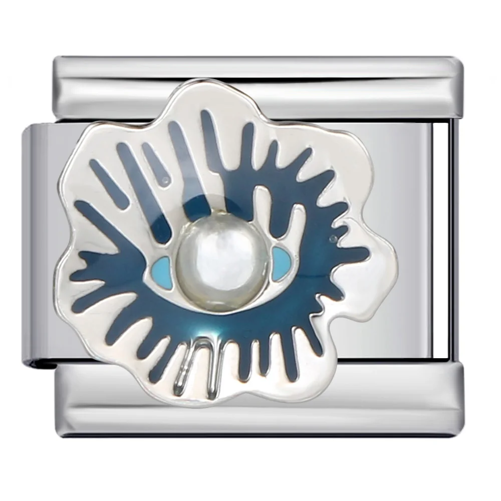 GEMOSA Neue Design Frauen Männer Teufel Augen Fit 9mm Italienischen Charme Link Edelstahl Armband, Der DIY Trend Schmuck perlen – Detail 3