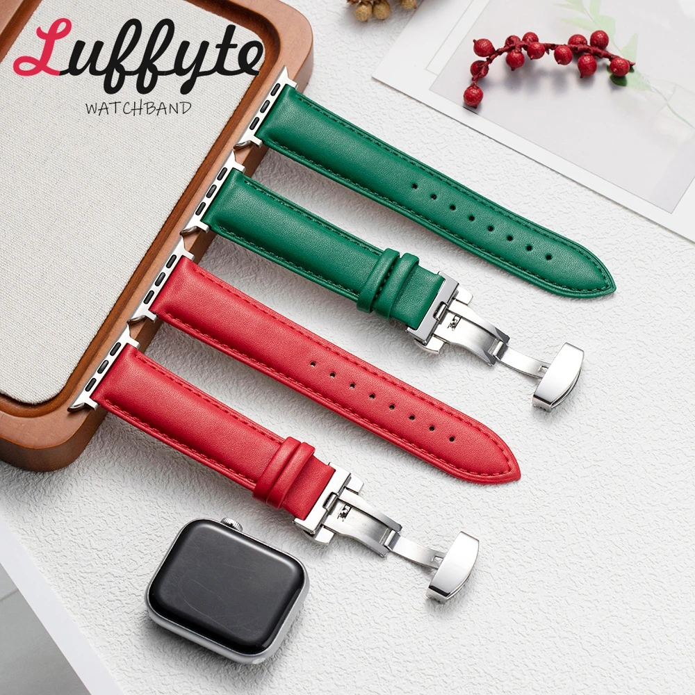 Cinturino in pelle da lavoro per Apple Watch Series 38/44/40/41/42/45/46/49mm Cinturino unisex per cinturino iWatch 1-10 Ultra SE1/2