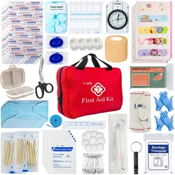 Multi-purpose small/large first aid kit: portable first aid kit for outdoor hunting, hiking, camping, including emergency suppli