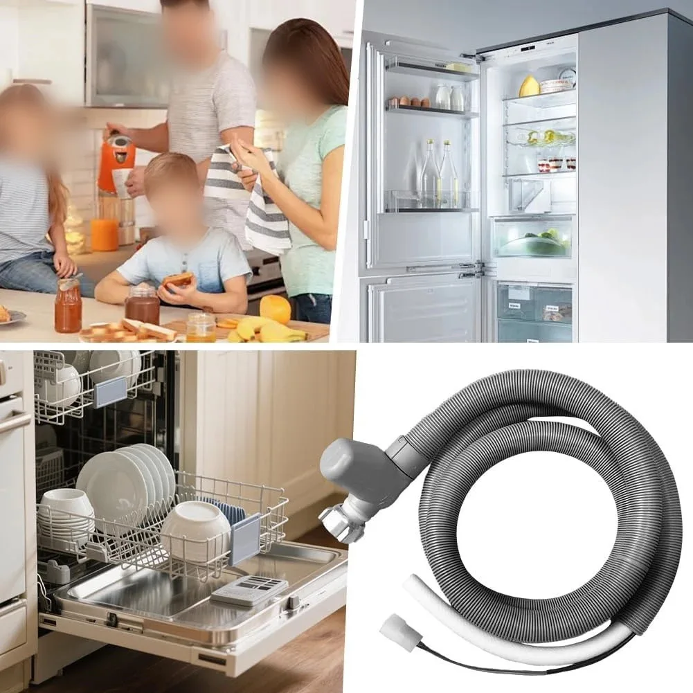 

A02V Dishwasher Inlet Hose 1.85m Built-in Stop Valve Prevents Backflow Fits Most Dishwashers and Washing Machines